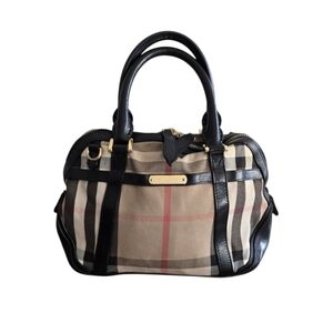 Burberry Tan and Black Satchel